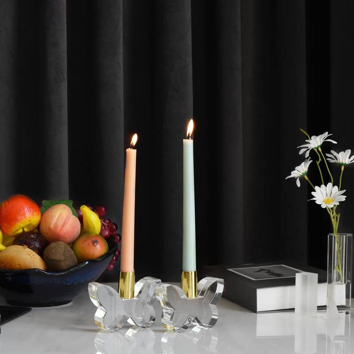 Lainy Home – wholesale Candle holder – Pair of 3” Butterfly Candleholders20