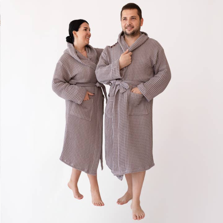 Vivamaison – Engroshandel Morgenkåbe - Unisex – Premium Vaflet Bomuld Badekåbe, Unisex Spa Komfort124