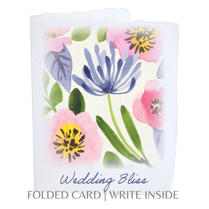 Paper Baristas - Wholesale Wedding Card - Wedding Bliss Floral | Eco-Friendly Fair Trade Greeting Card
