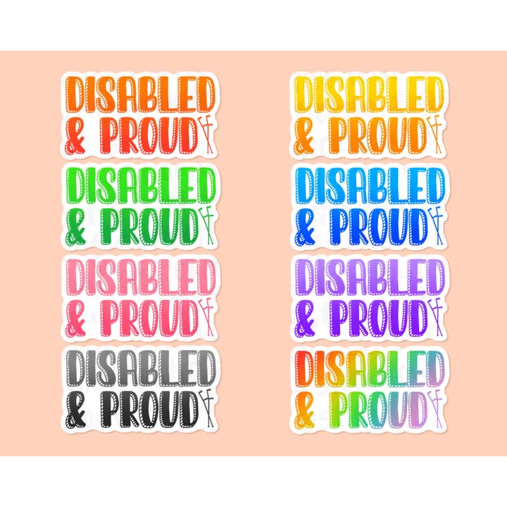 Stick It Out – Engroshandel Klistermærke – „Handicappet & Stolt"Vinyl klistermærke2