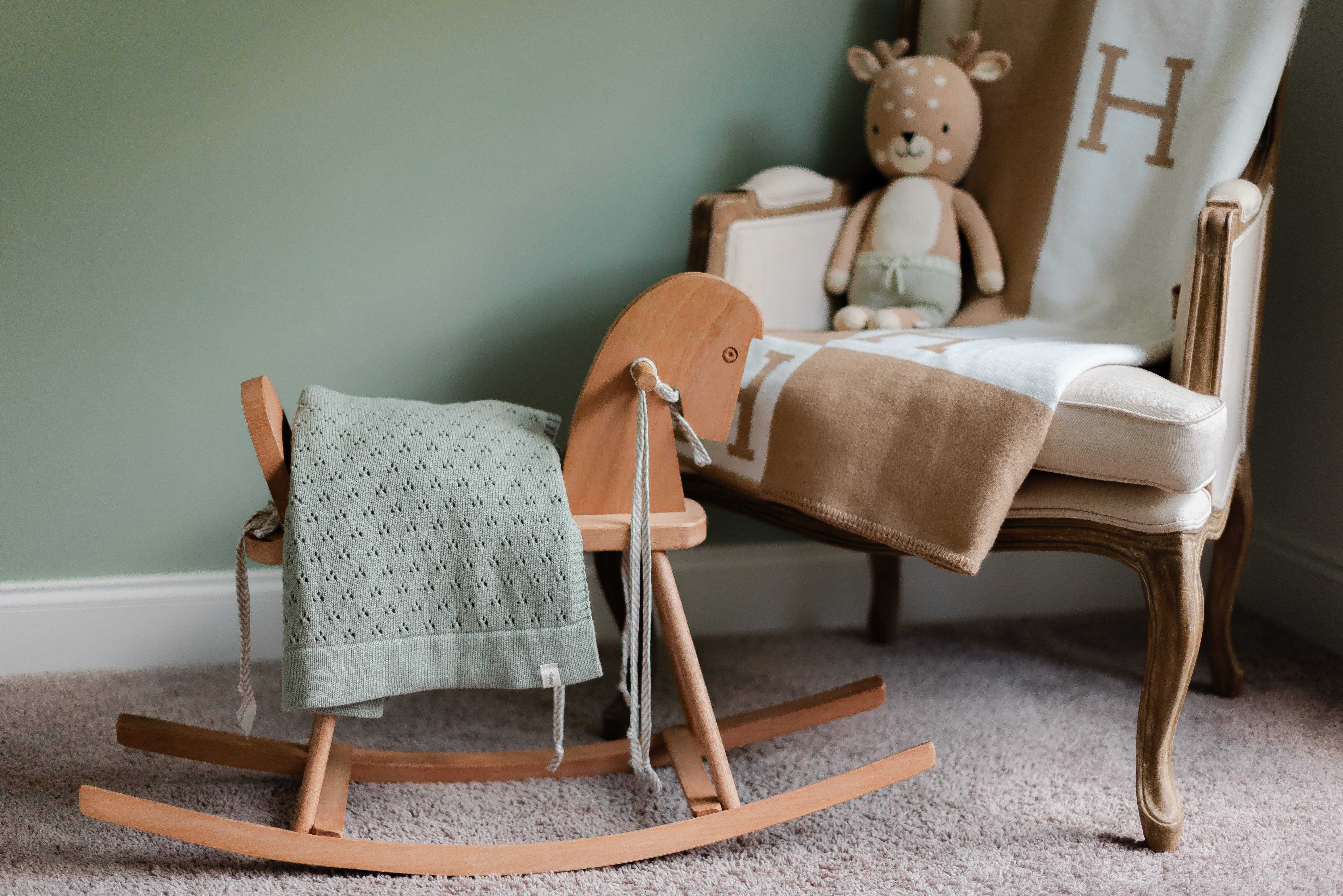 Little Mae and Co - Wholesale Bedding Blanket - Kids & Baby - Mint Pointelle Knit Blanket9