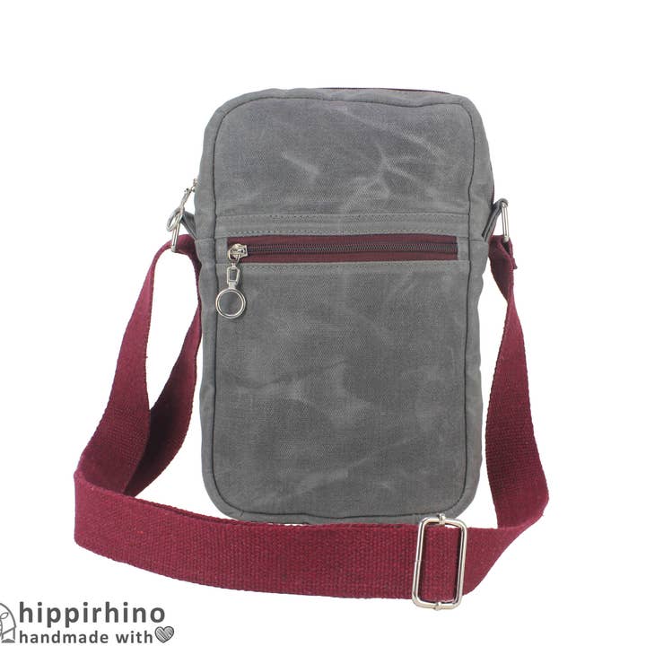 Bolso pequeño encerado tipo bandolera tipo bandolera tipo bandolera para uso diario para venta al por mayor de hippirhino