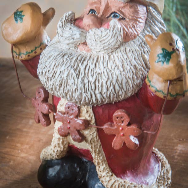 J Devlin Glass Art & Bert Anderson Collection - Wholesale Christmas Decoration - Chef Santa Christmas Figurine By Bert Anderson - MB 15