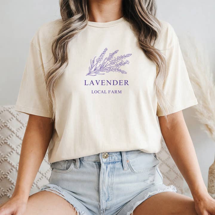 Lavender Farm T shirt - Local farmer for wholesale by One Nine