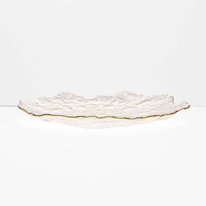 The Royal Standard - Wholesale Salad plate - Saint Germain Salad Plate Clear/Gold 5.7x.7x5.5