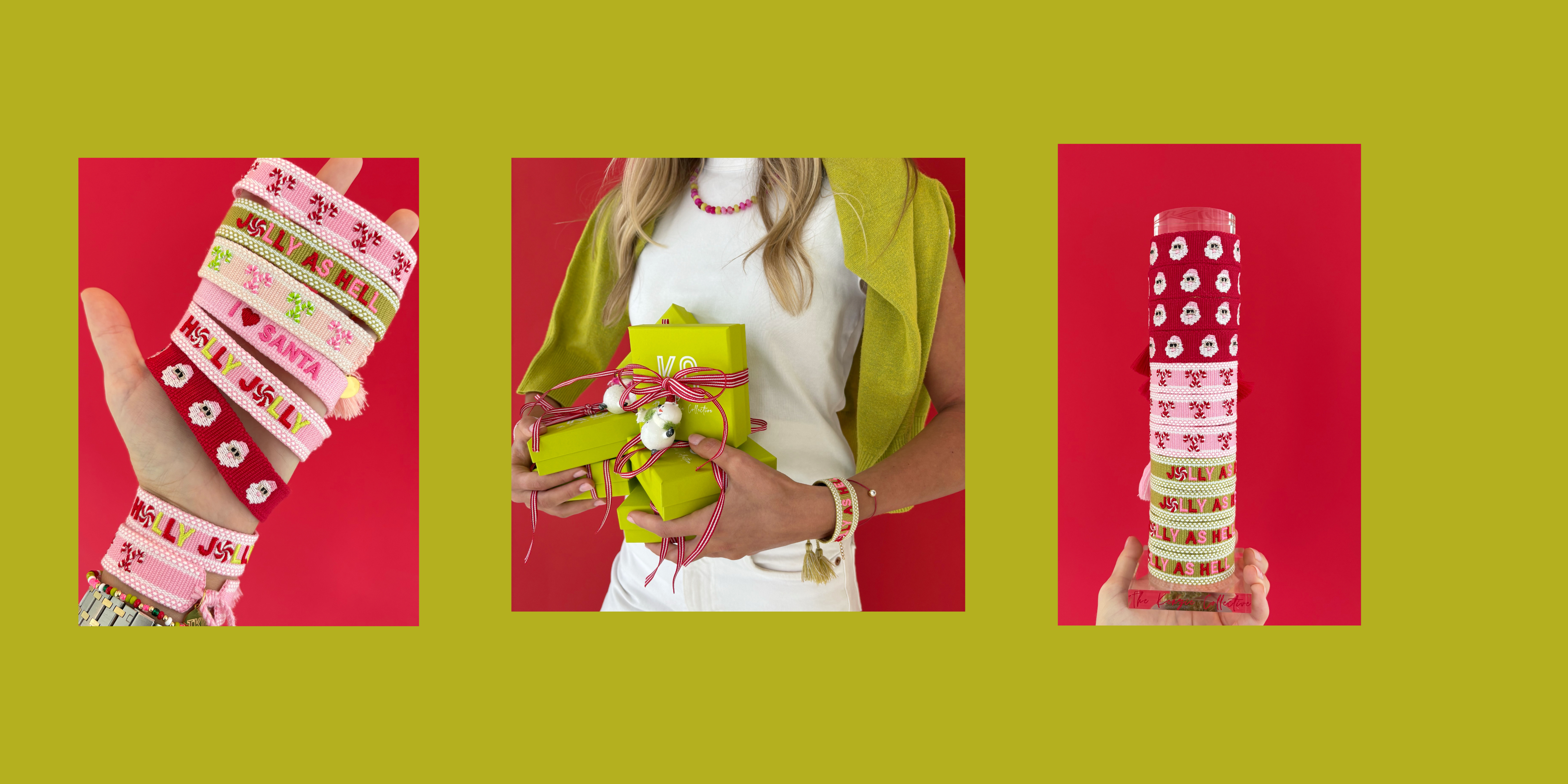 The Kenzie Collective - Wholesale Charm/Dangle Bracelet - JOLLY AS HELL tassel bracelet holiday accessory 4