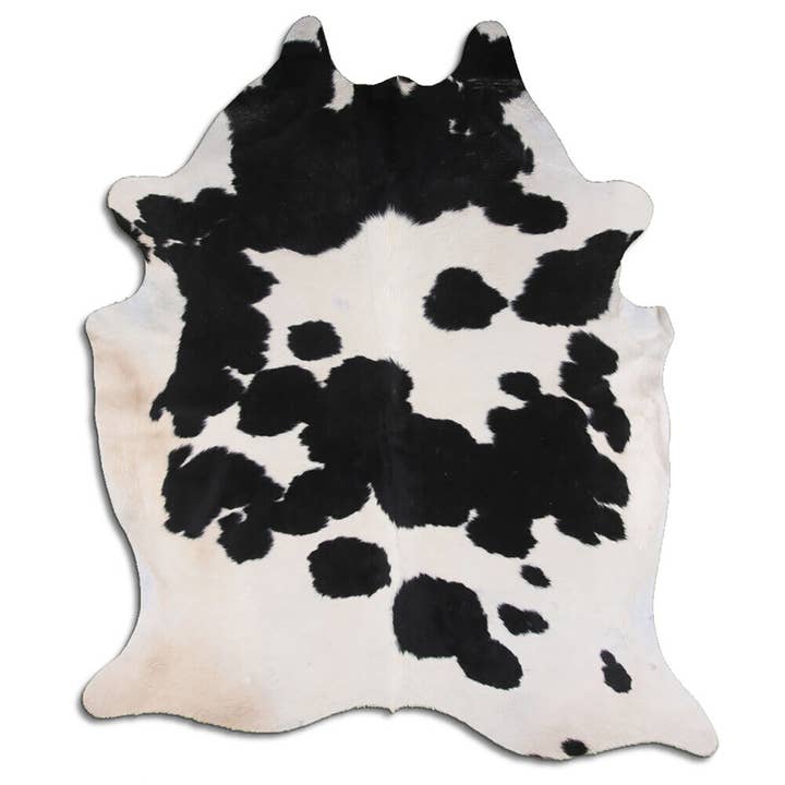 home mart goods - Wholesale Area Rug - 6x7 Feet Black & White Spotted Cowhide Handmade Area Rug