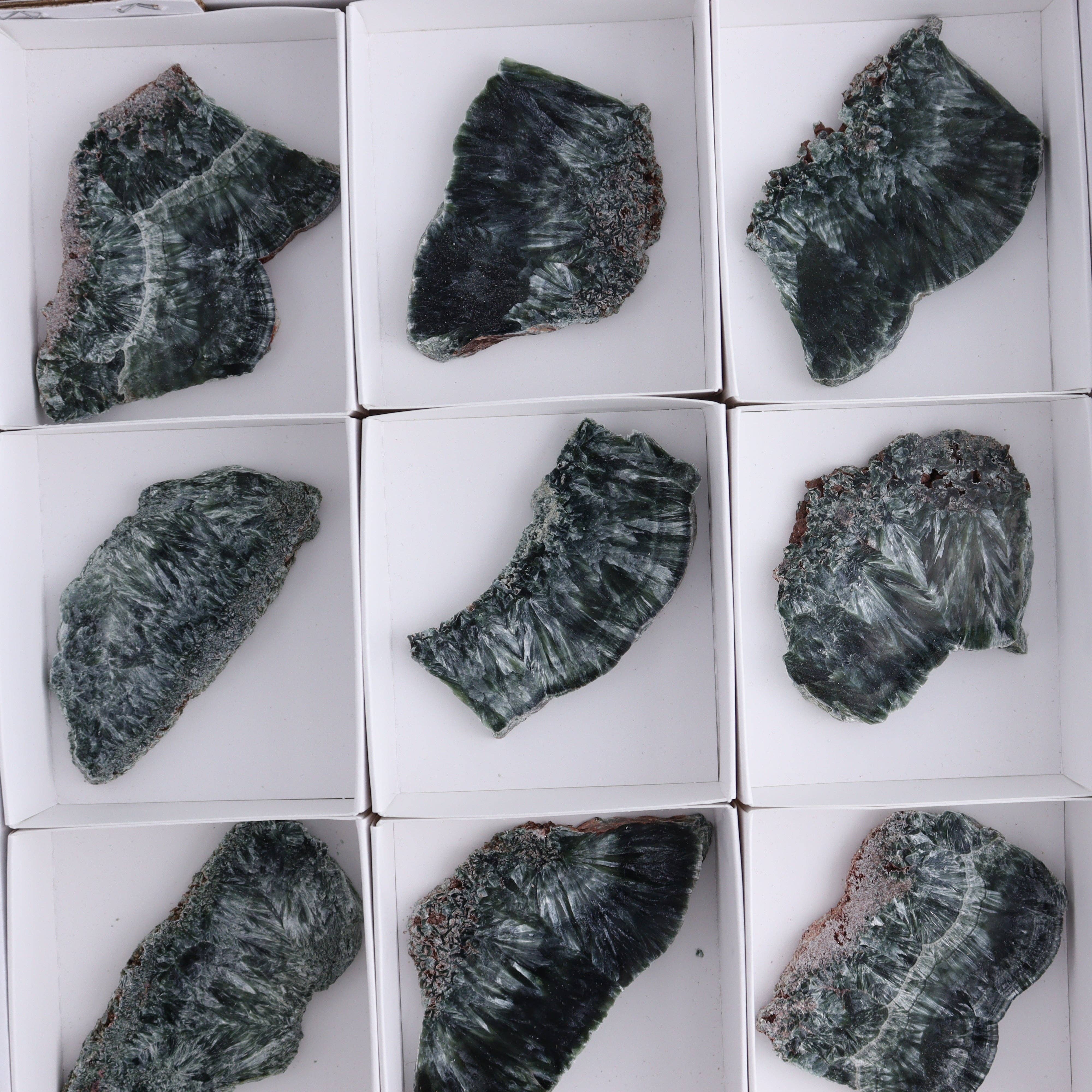 Mi Esperanza Minerals - Vendita all'ingrosso Pietra/cristallo spirituale - Set di 12 fette di serafinite3