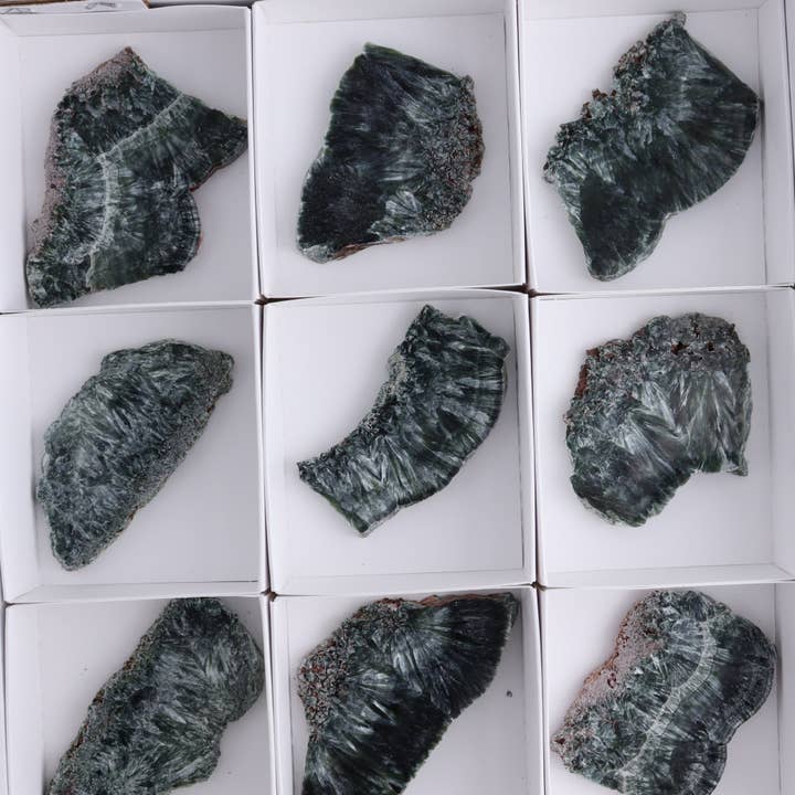 Mi Esperanza Minerals - Vendita all'ingrosso Pietra/cristallo spirituale - Set di 12 fette di serafinite3