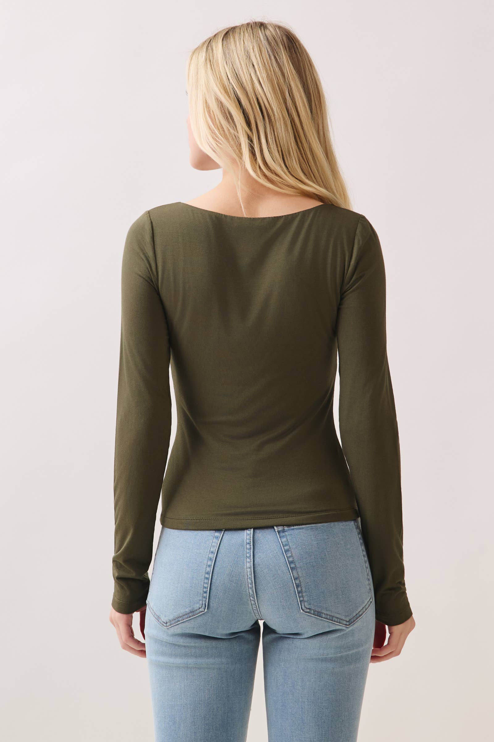 Final Touch - Wholesale Knit Top - Women's - Double Layer Square Neck Long Sleeve Top - VT1710922