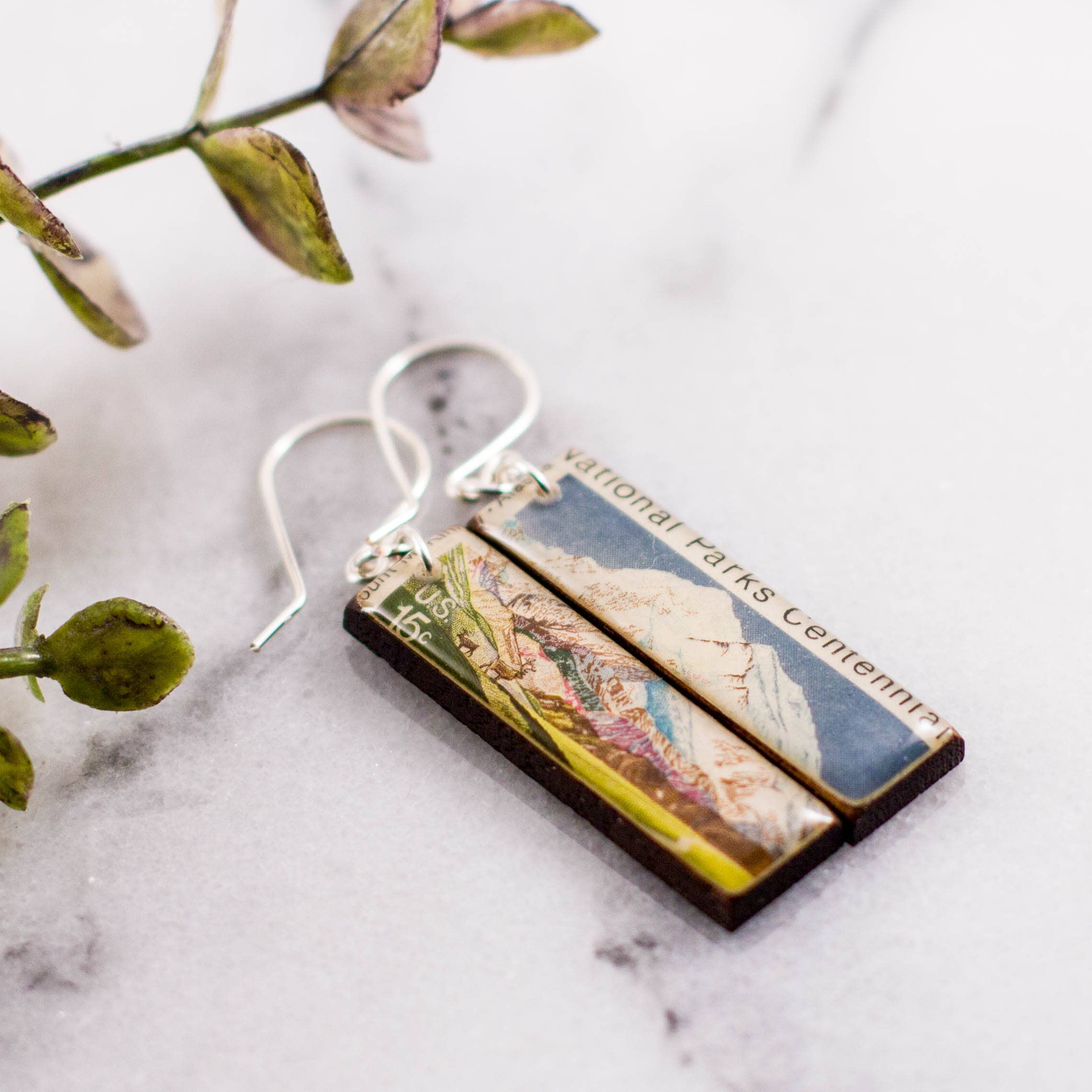 No Man's Land – Engroshandel Hængeøreringe og creoløreringe – Mount McKinley National Park Vintage Porto stempel øreringe0