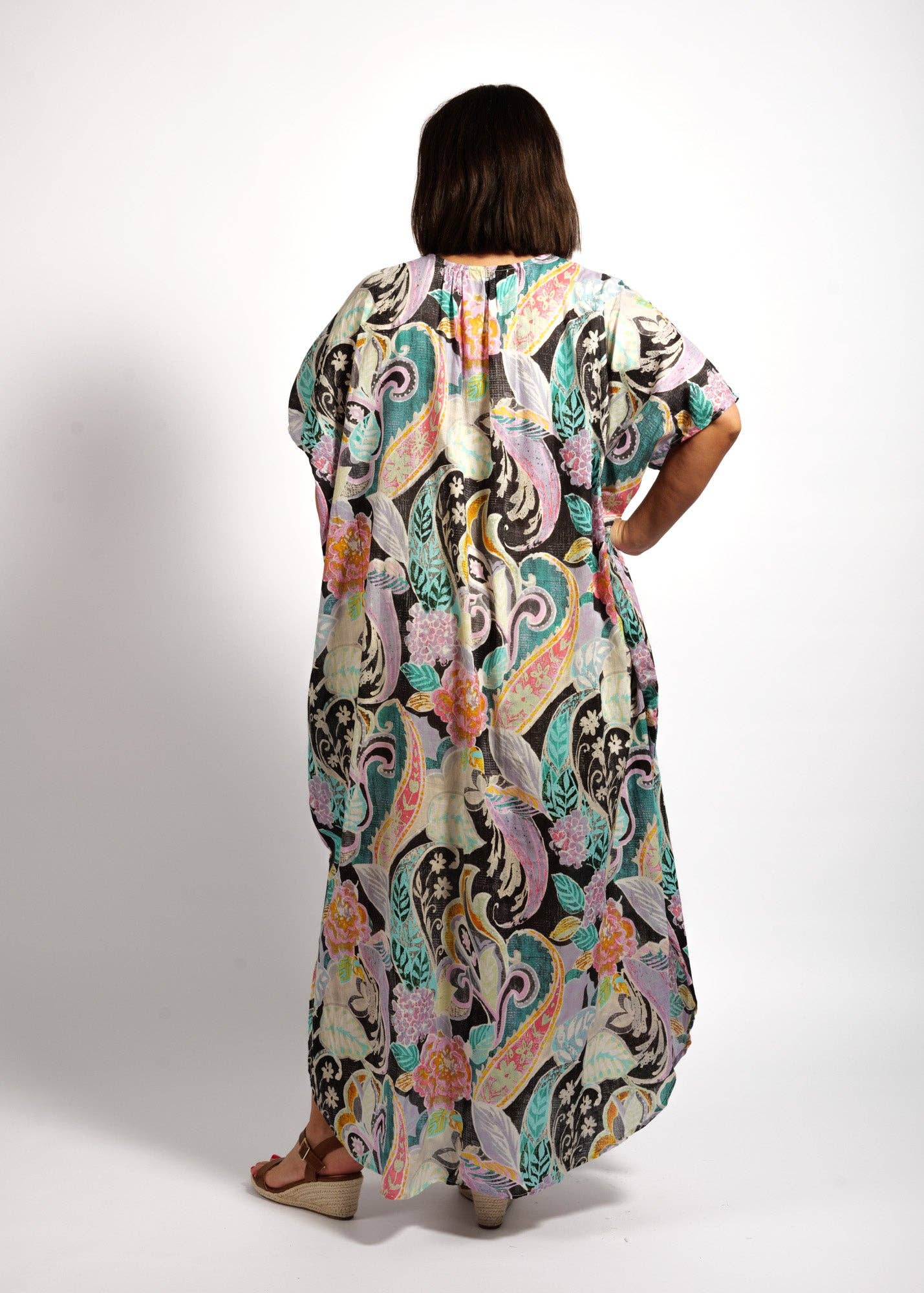 Mozaic by Euro Dreaming - Wholesale Kaftan – Women's - Isla Kaftan in Black Wash2