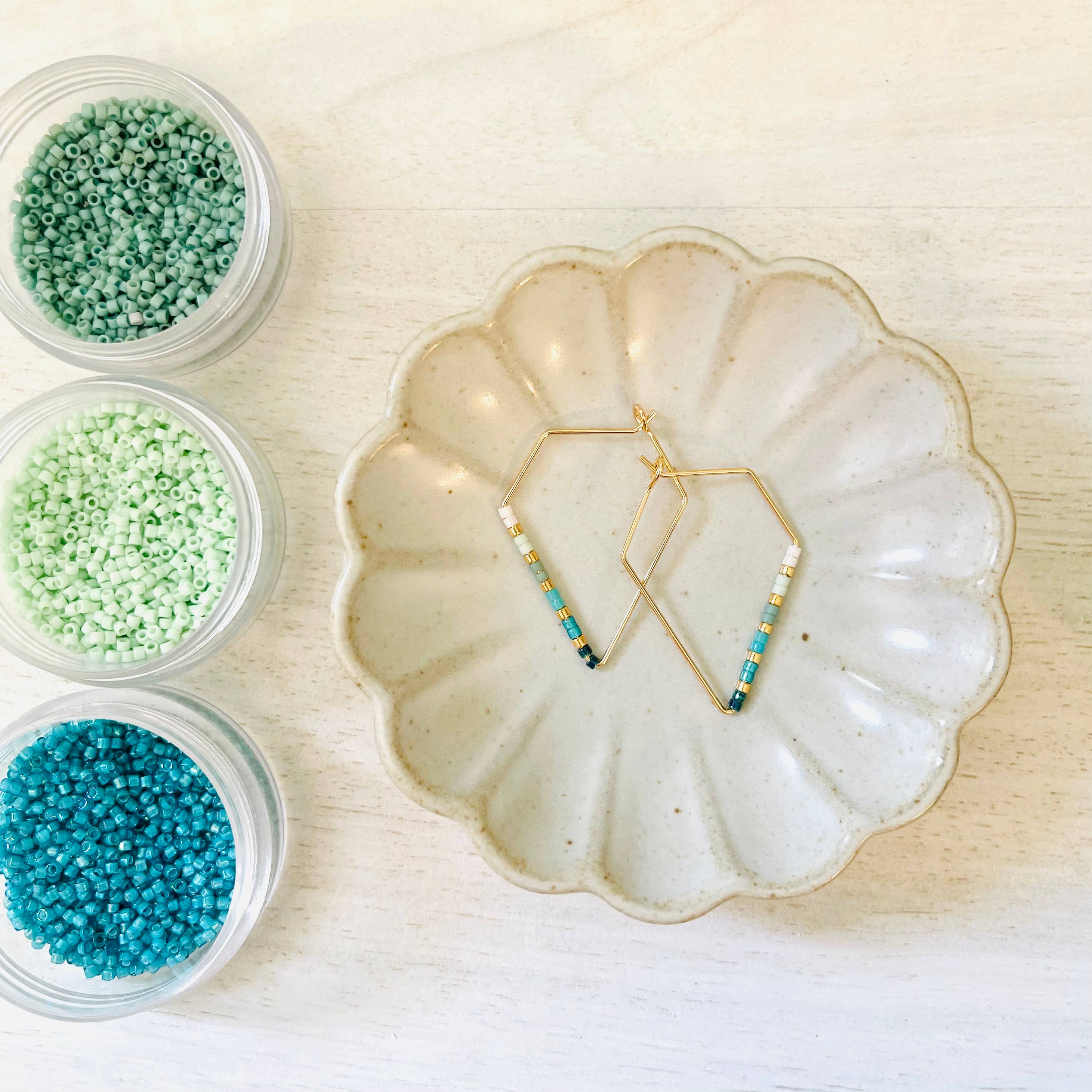 Girls Day Out by Amy Houston - Wholesale Hoop Earrings - Santorini miyuki glass beaded hoop earrings5