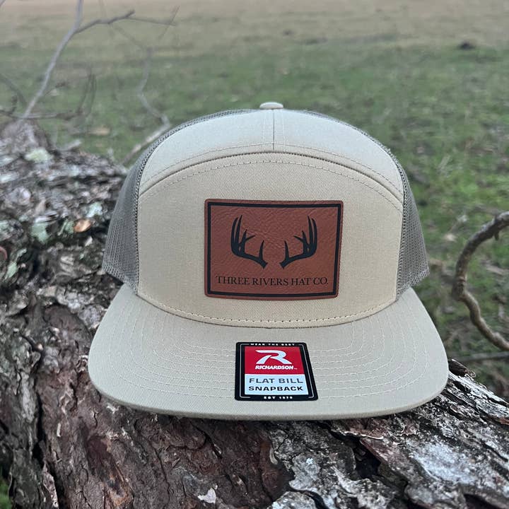 Three Rivers Hat Co. – Engroshandel Snapback hat - Herre – Hjortegevir - Flatbill Snapback Kasket - Richardson 168 7 paneler3
