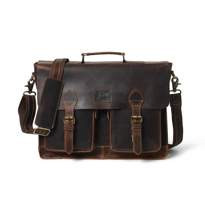 Wall Street Briefcase for wholesale by Classy Leather Bags