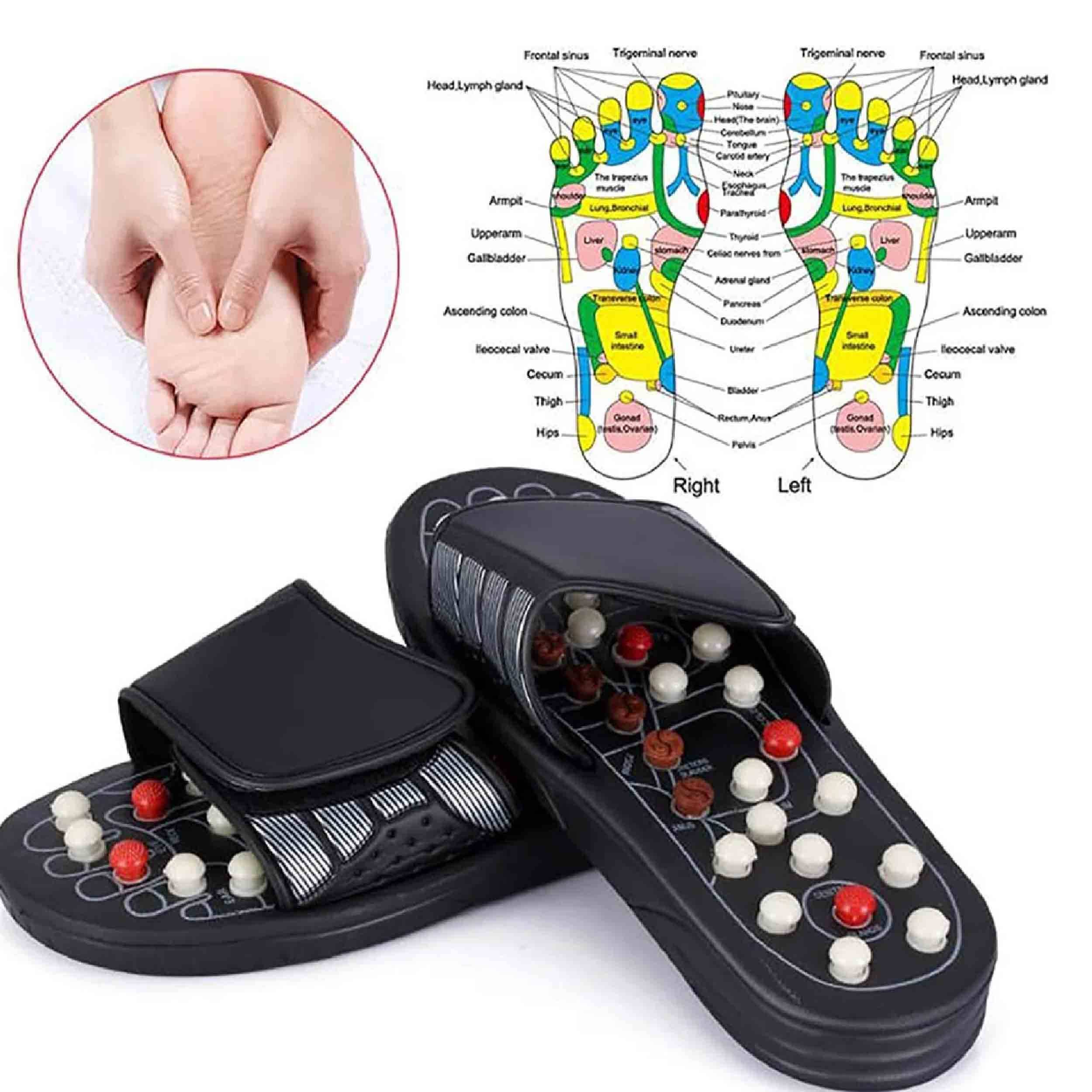 GulleeGadgets - Venta al por mayor Zapatillas para casa - Unisex - Pantuflas unisex para masaje de pies con diseño de reflexología0