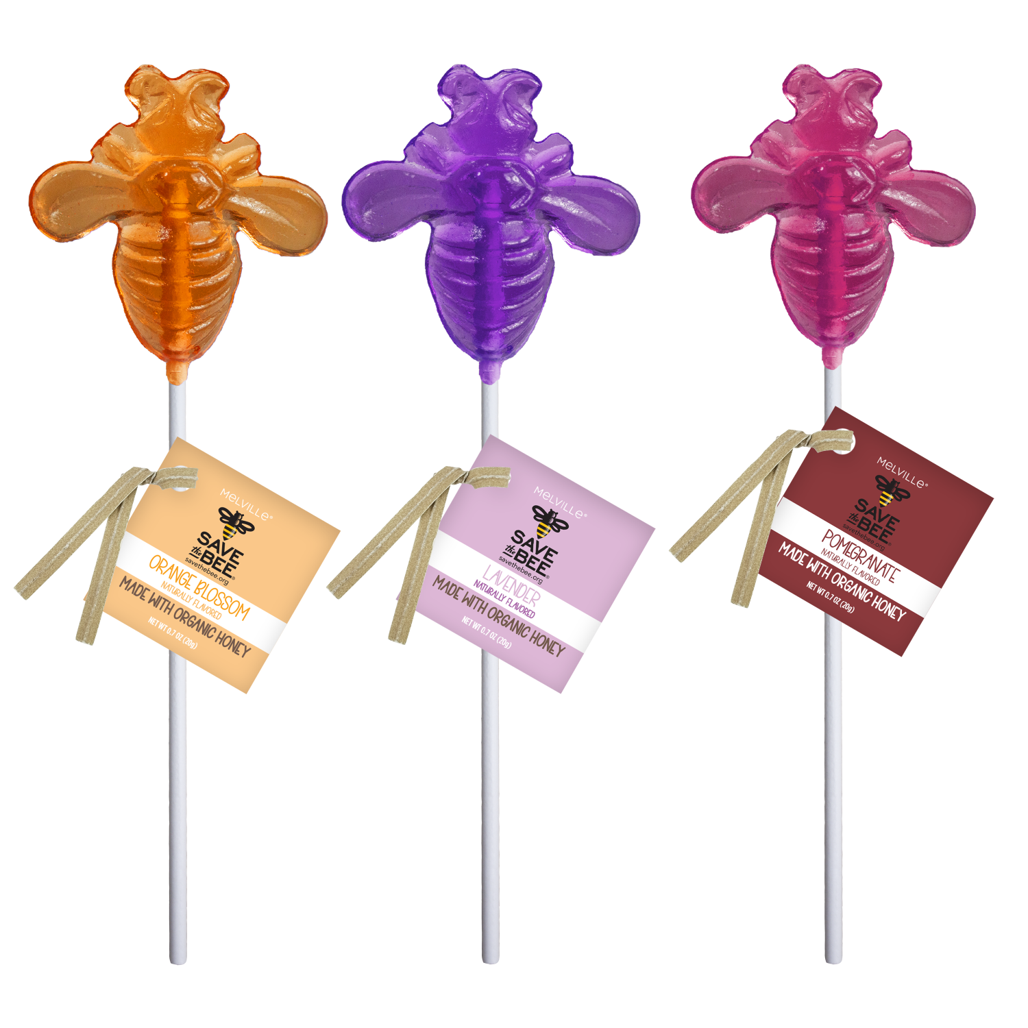 Melville Candy Company - Wholesale Lollipop - "Save The Bee" Honey Lollipops2