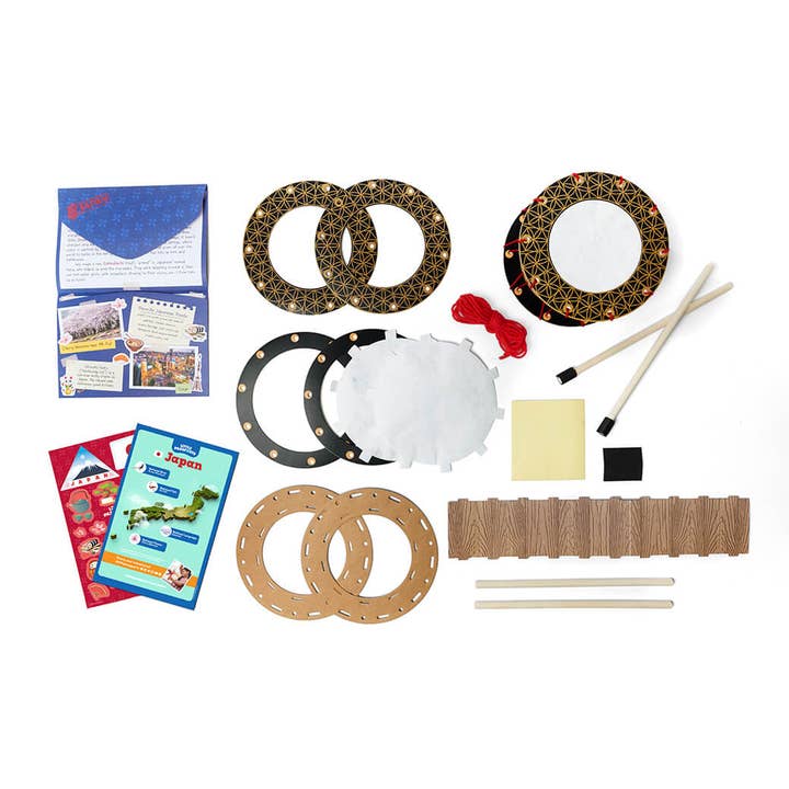 Little Passports Inc - Wholesale DIY Craft Kit - Kids - Craft Around the World: Samurai Drum1