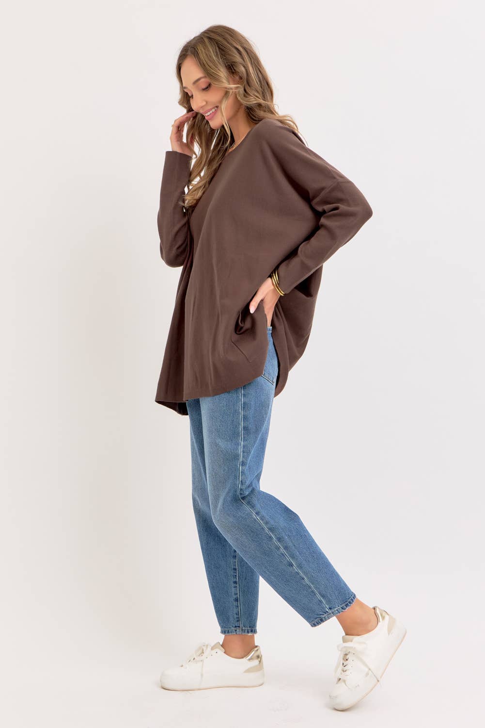 Sweet Lovely by Jen – wholesale Tunikatröja - Dam – OVERSIZE/LÖS PASSFORM TRÖJA MED RUND HALS88