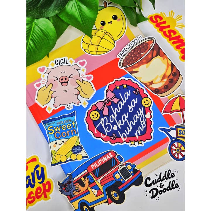 Cuddle & Doodle – wholesale Sticker – Taho Filipino Breakfast Dessert Vinyl Sticker, Kawaii Art1