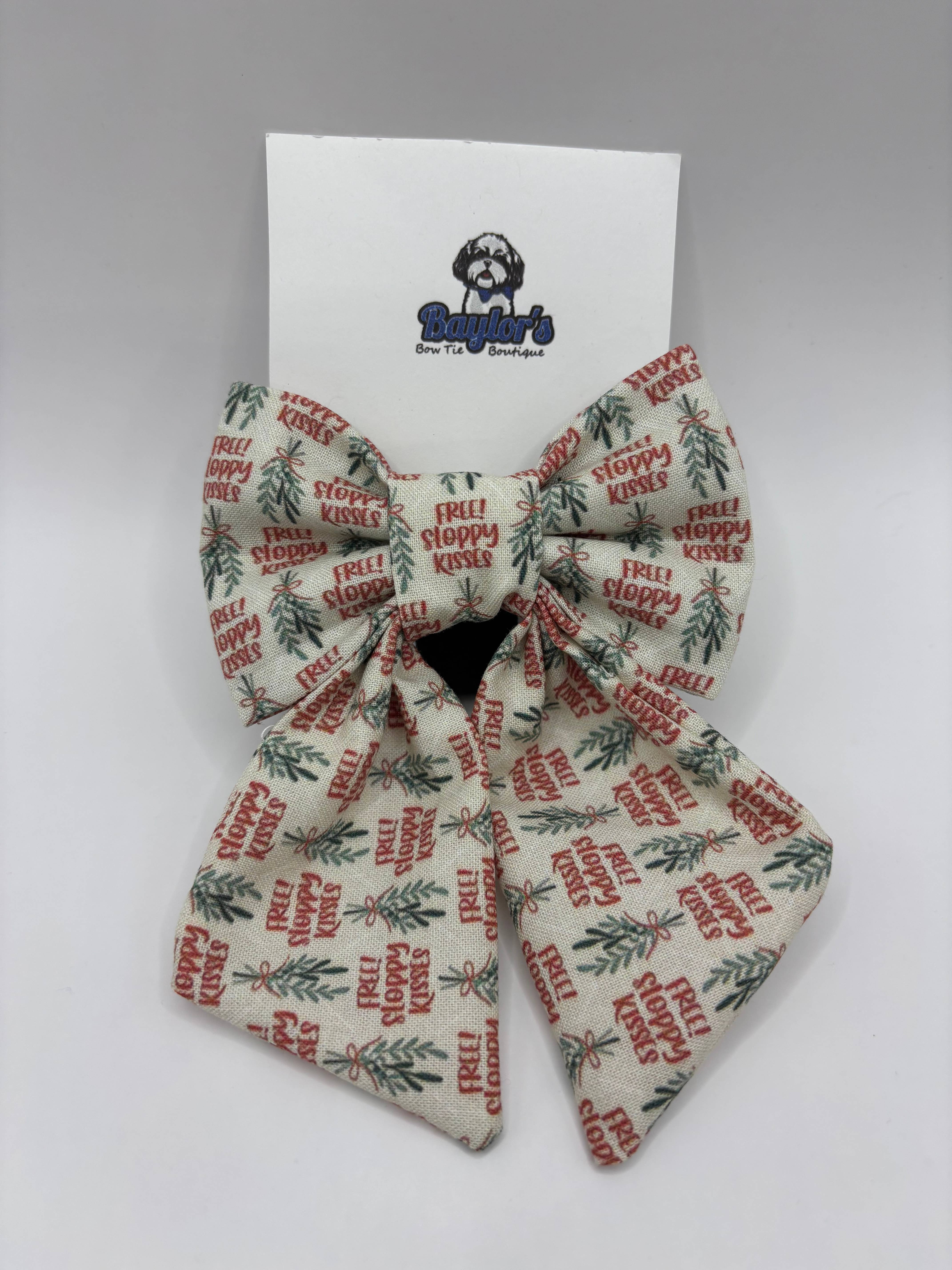 Baylor's Bow Ties - Wholesale Pet Bow Tie - Dog - Free Sloppy Kisses Dog Bow Tie, holiday dog bow ties 1