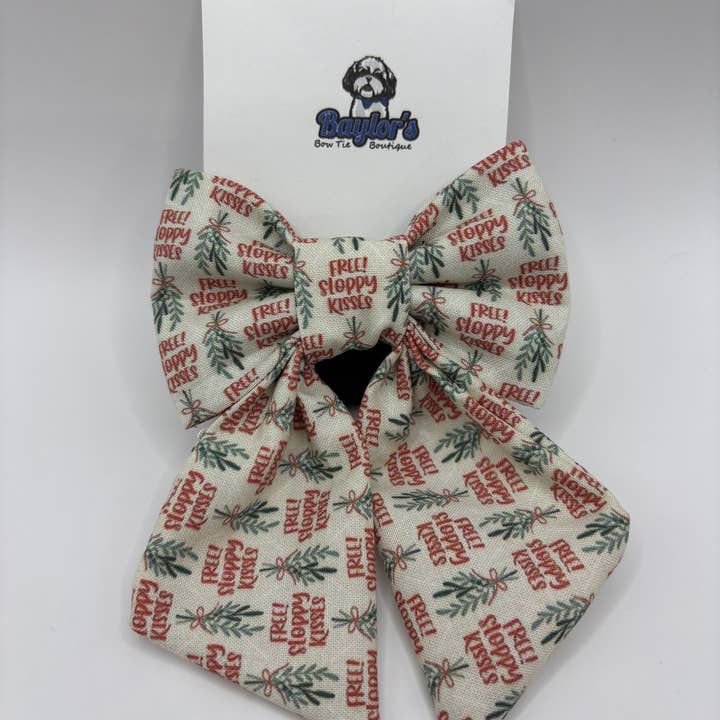 Baylor's Bow Ties - Wholesale Pet Bow Tie - Dog - Free Sloppy Kisses Dog Bow Tie, holiday dog bow ties 1