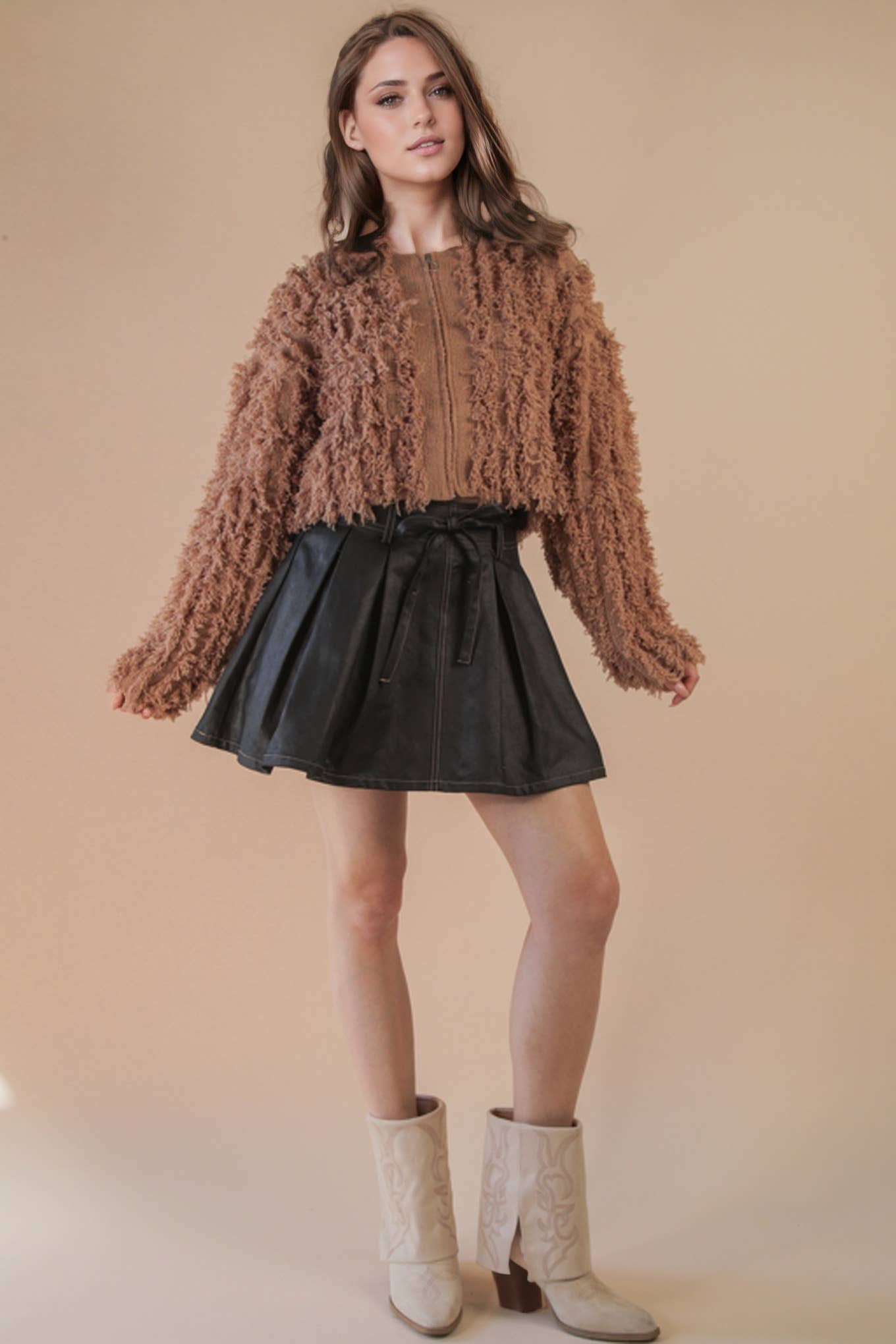 VERY J – Engroshandel Pullover - Dame – 12W3077N-Blød Shaggy Garn Striktrøje Feriejakke17