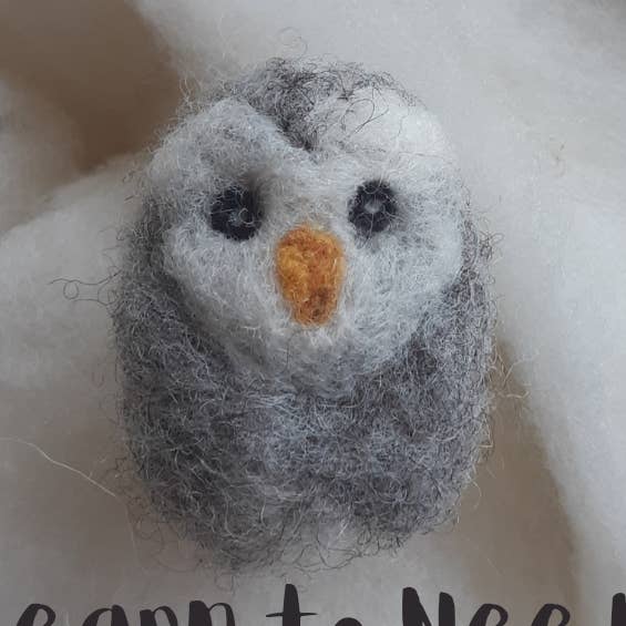 Learn to Needle Felt An Owl Kit, DIY Craft Kit for wholesale by Coastal Felting