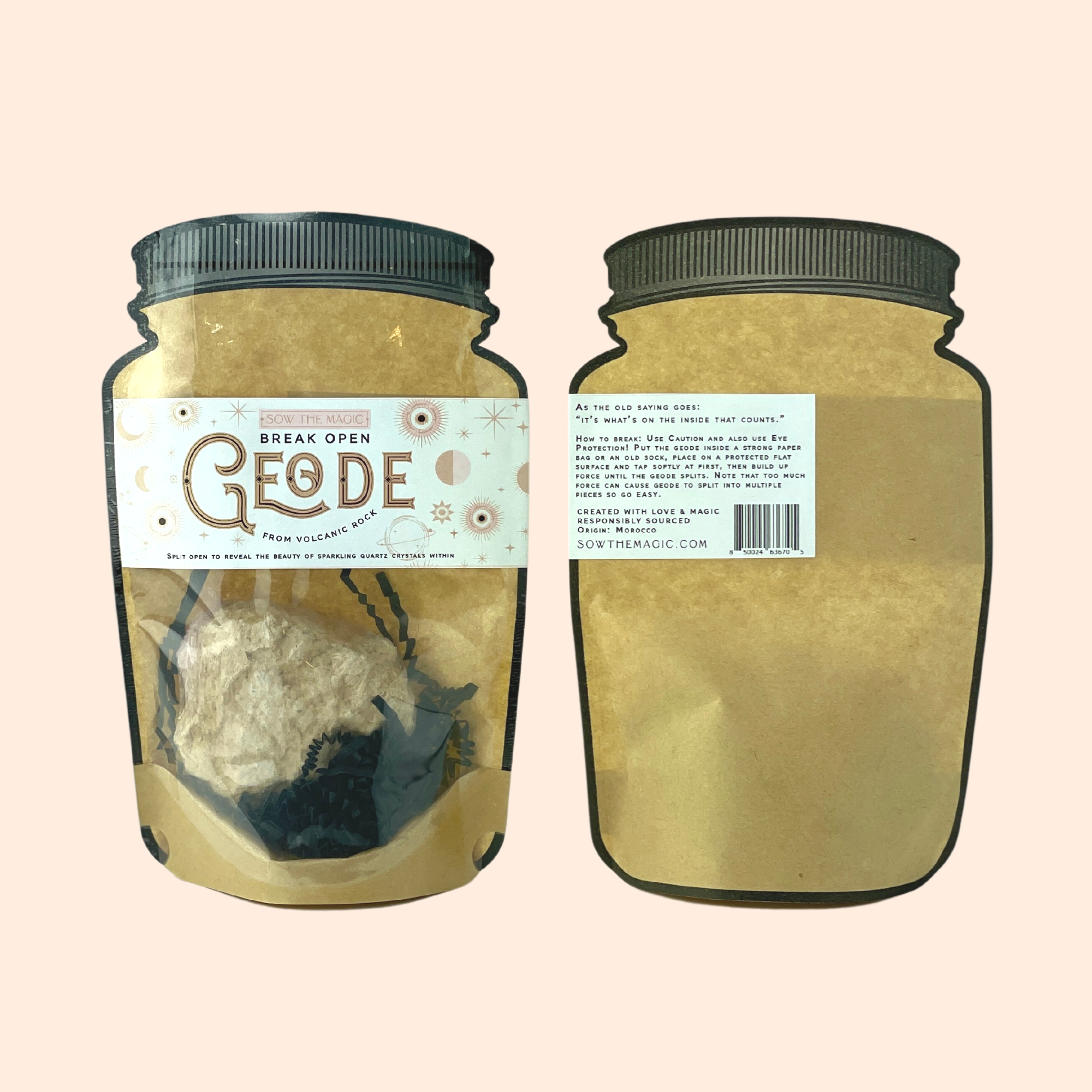 Sow the Magic - Venta al por mayor Piedras/cristales espirituales - Rompe Geoda de Roca – Tesoro Oculto de Cristal3