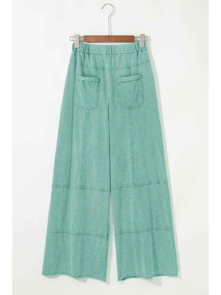 LA Society - Wholesale Pants - Women's - Mineral Wash Drawstring High Waist Cargo Wide Leg Pants12