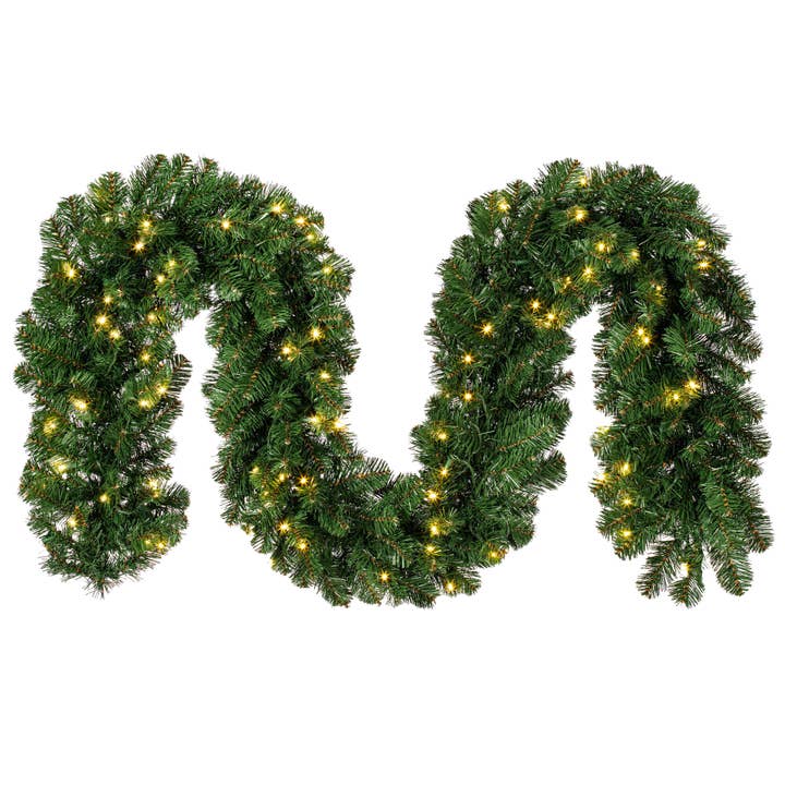 Vickerman 9' x 14" Oregon Fir Garland WA LED 100WW for wholesale by Vickerman