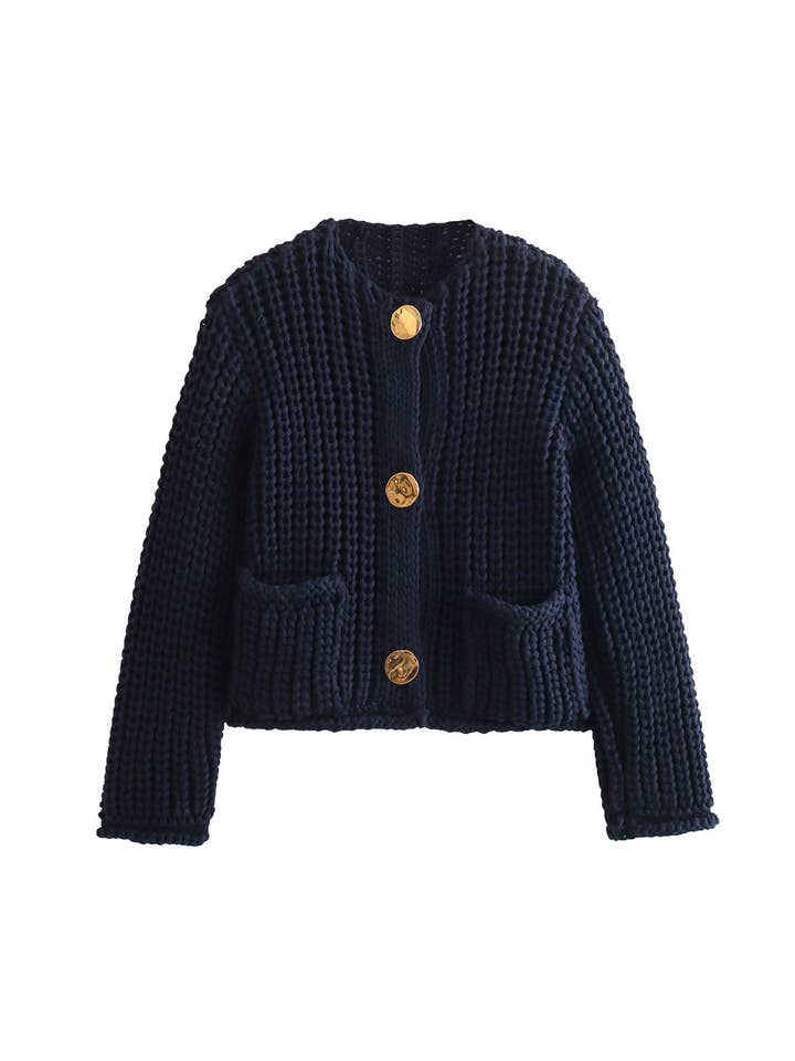 Sweetkama - Wholesale Cardigan - Women's - Ladies Trendy Solid Color Chunky Cardigan SKT4637