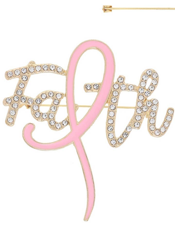 Spilla Faith P13011GDLPK per la prevenzione del cancro al seno per la vendita all'ingrosso da parte di anbfashion