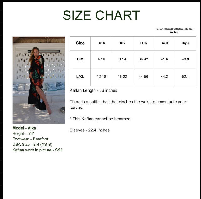 Gipci - Venta al por mayor Caftán - Mujer - Caftán bordado Black Birds, abertura abierta4