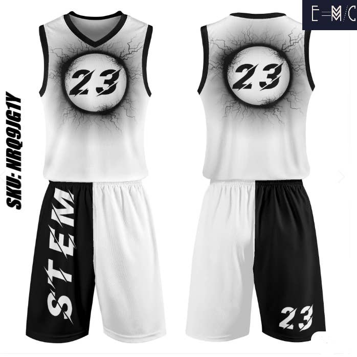 NEW E=M/C2 Adult Black Hole Ebony Basketball Sports Uniform for wholesale by E=M/C2