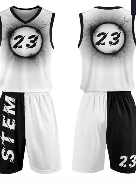 E=M/C2 - Wholesale Team sports jersey – Men's - NEW E=M/C2 Adult Black Hole Ebony Basketball Sports Uniform