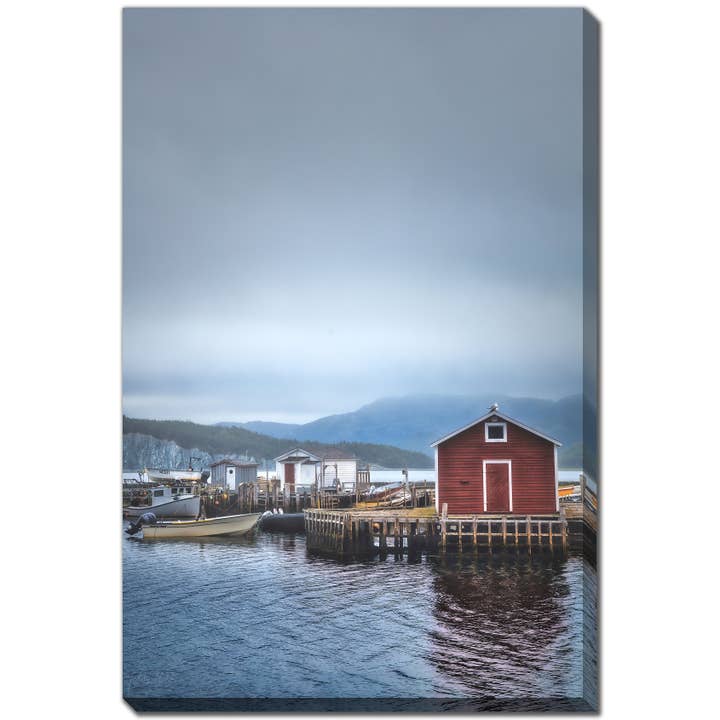 Harbour Stages Boats 38x60 Printed Canvas Wall Art for wholesale by Streamline Art
