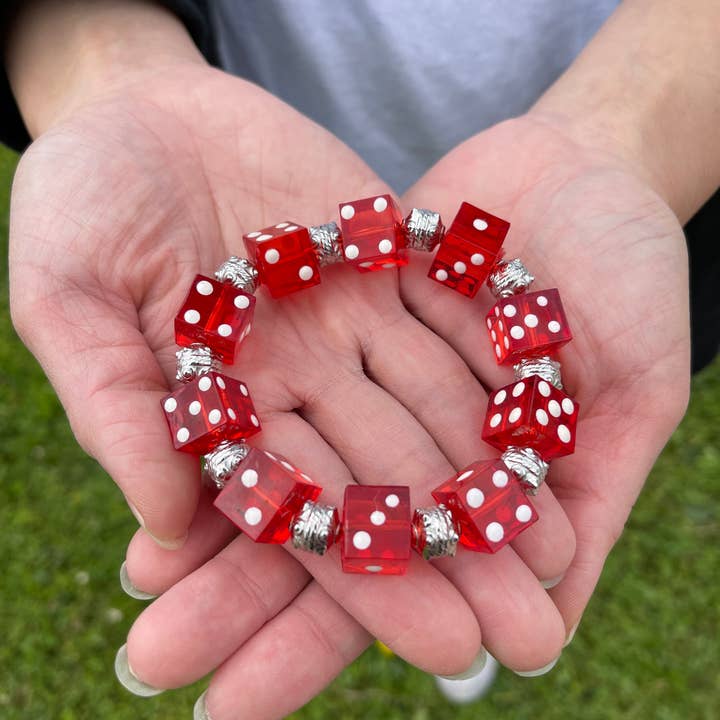 Fiona Accessories - Wholesale Beaded Bracelet - Dice Bunco Beaded Bracelet, Casino Game Night Gift Shop Idea12