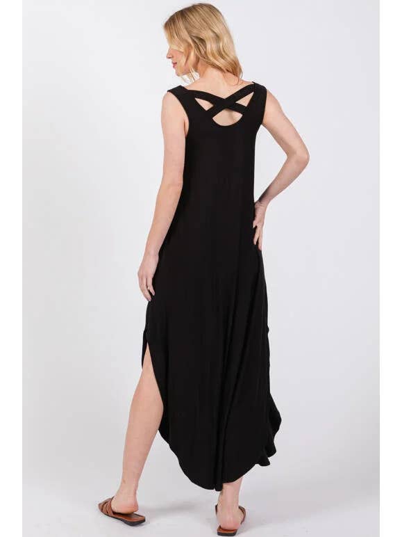 Final Touch - Wholesale Dress - Women's - Knit Tank Cross Back Maxi Dress24