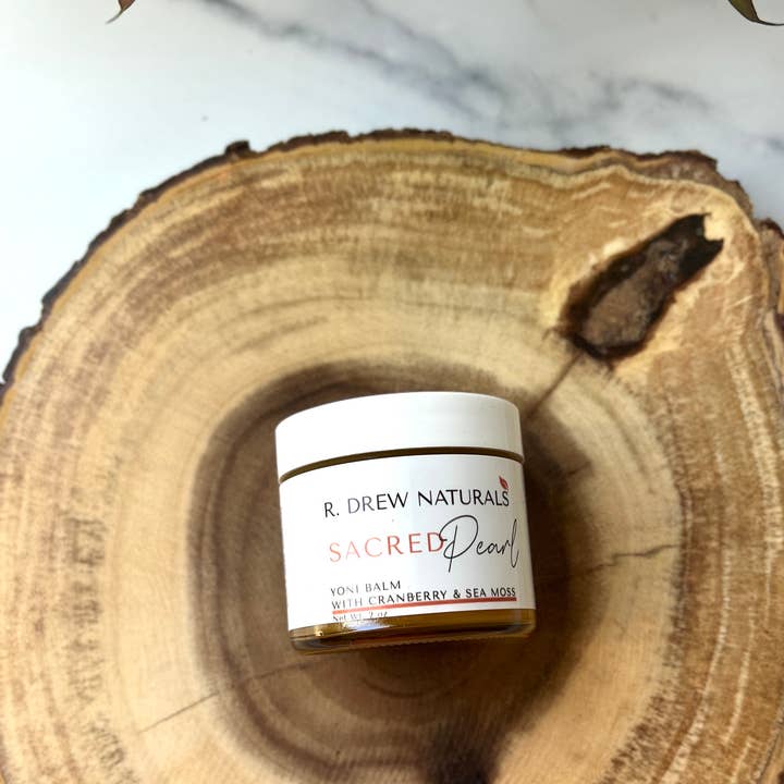 R. Drew Naturals, LLC - Wholesale Intimate Cleanser/Wipe - Sacred Pearl Yoni Balm with Sea Moss & Cranberry Extracts