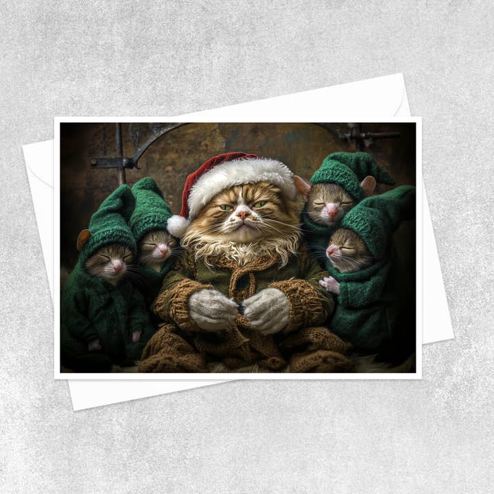 Blankokarte „Santa Claws and His Little Helfers“, 162AS für den Großhandel von Salty Alyce