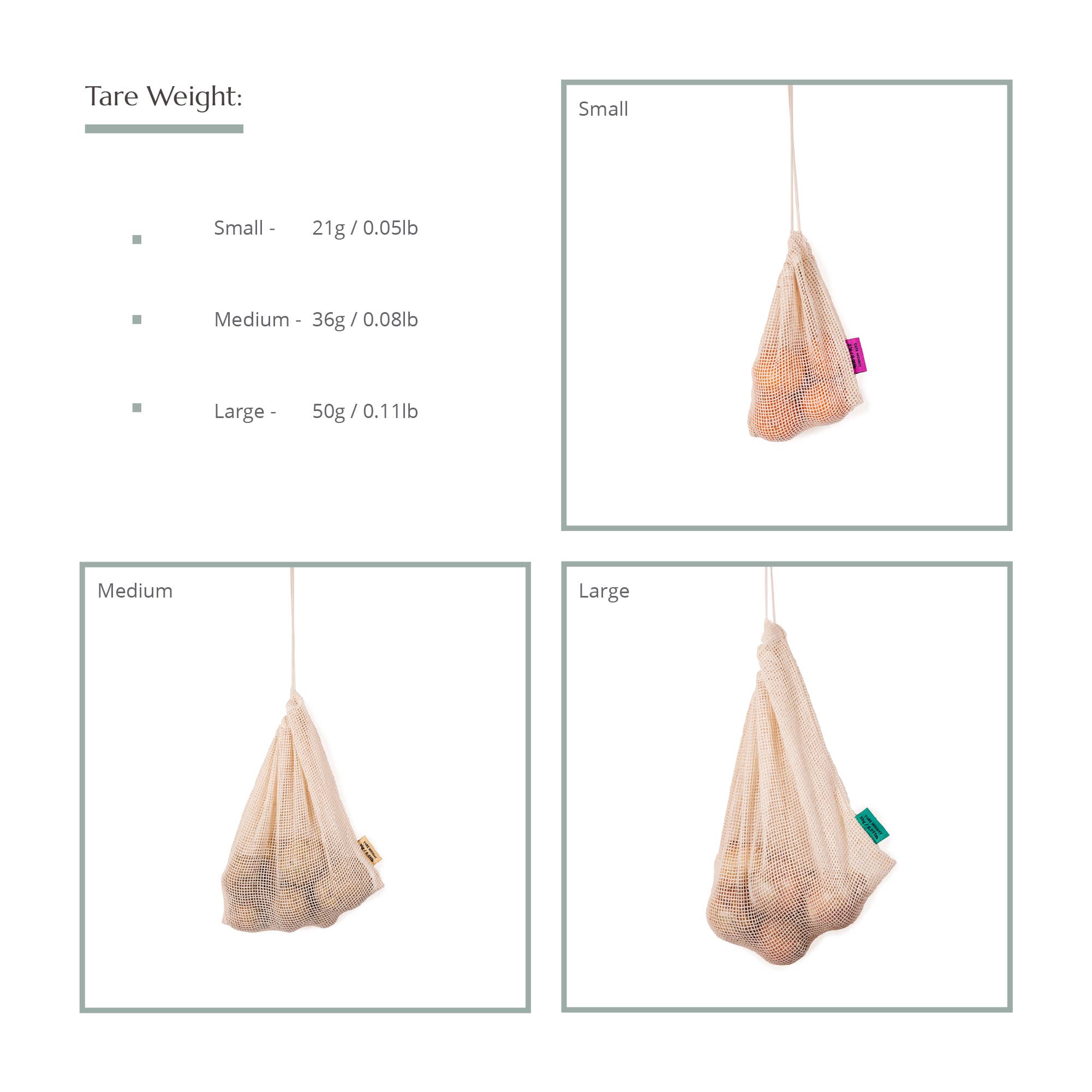 Wild and Stone - Venta al por mayor Bolsas de la compra - Bolsas reutilizables de malla para productos de algodón orgánico2