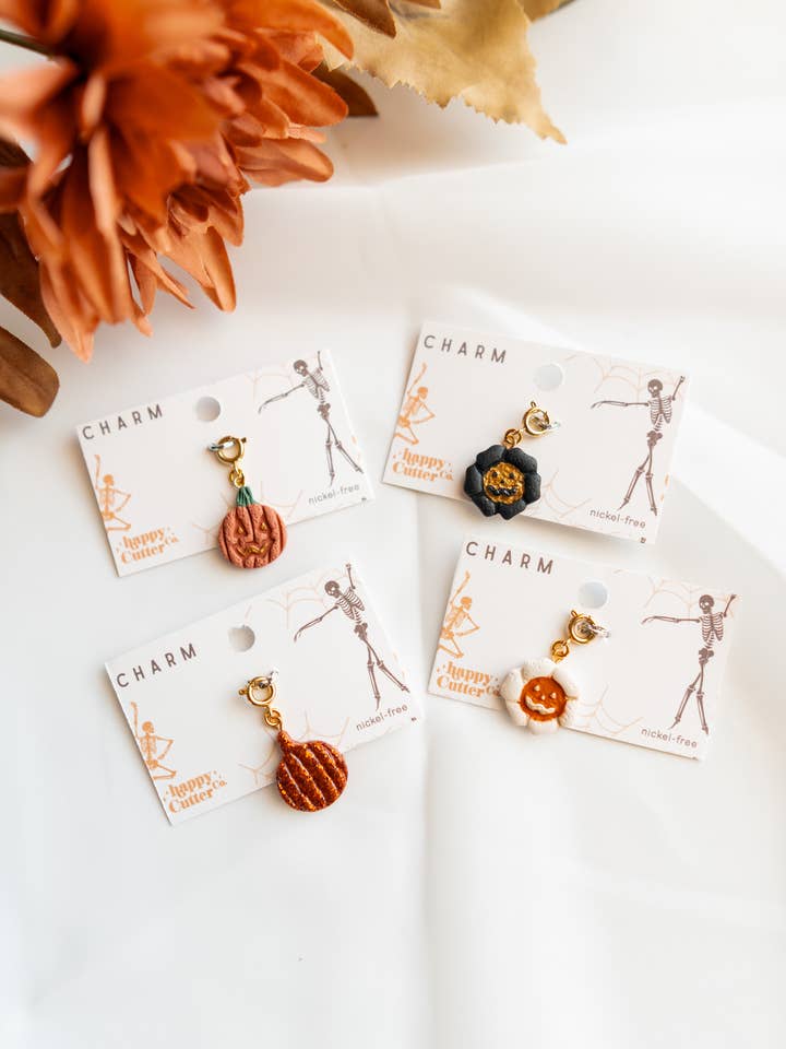Halloween Pumpkin Charms | Cute Pumpkin Accessories for wholesale by Happy Cutter Co