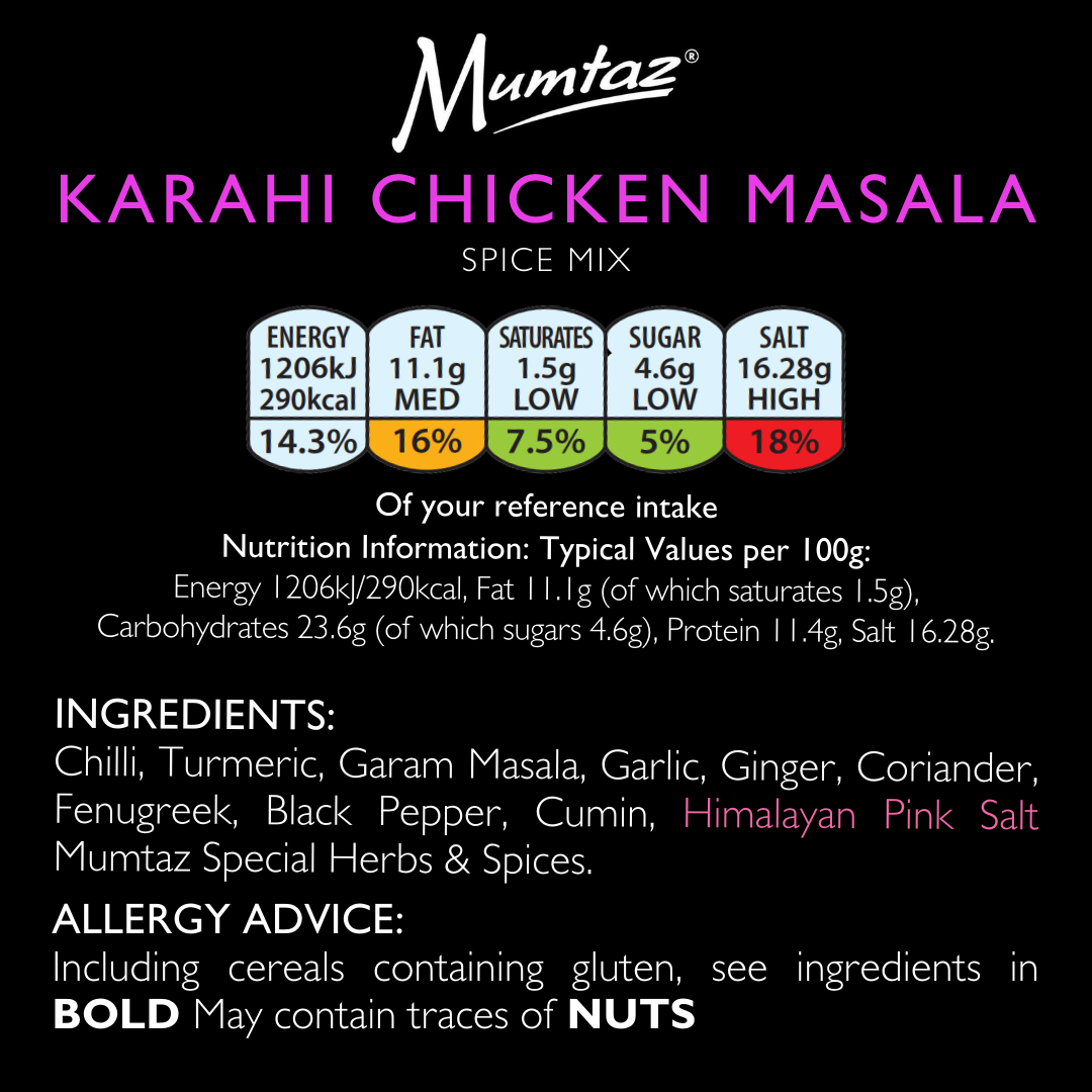 Mumtaz – wholesale Dried spice mix – Mumtaz Karahi Chicken Masala Spice Mixes Pack - 6x175g2