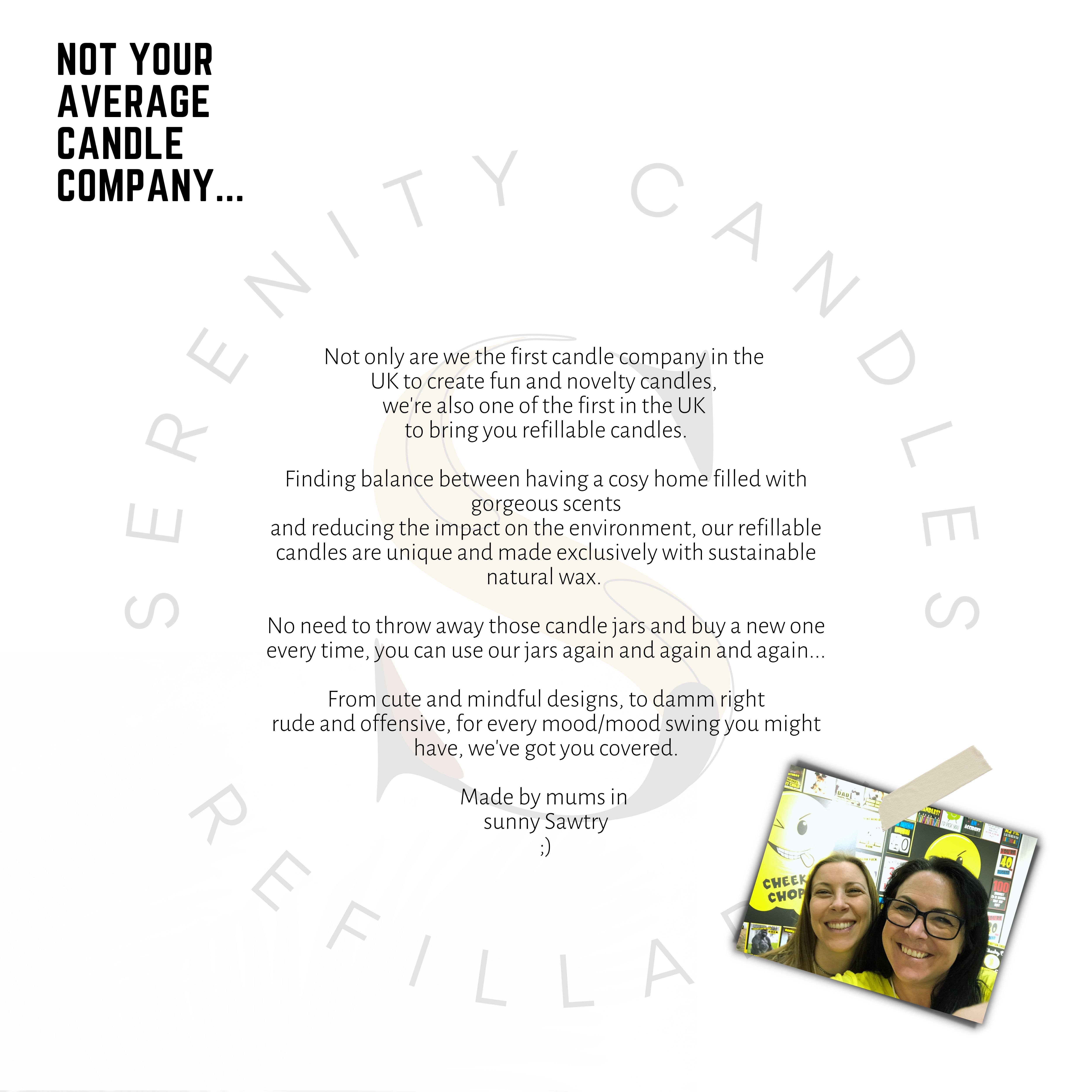 Cheeky Chops Cards & Wanky Candles - Venta al por mayor Velas en tarros - Serenity Candles - Conscientes y positivas - Positive Vibes SCC052