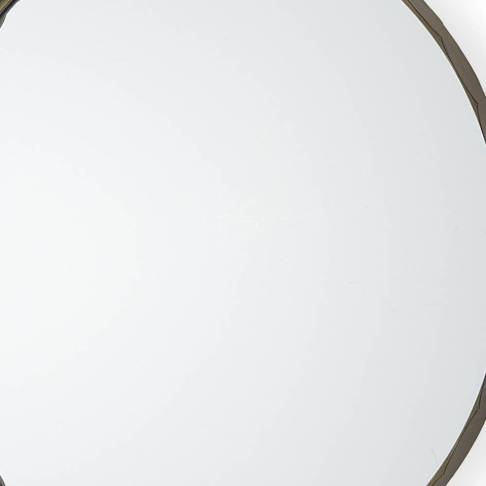 HomeRoots – wholesale Vanity mirror – 30" Gold Metal Scalloped Framed Accent Mirror3