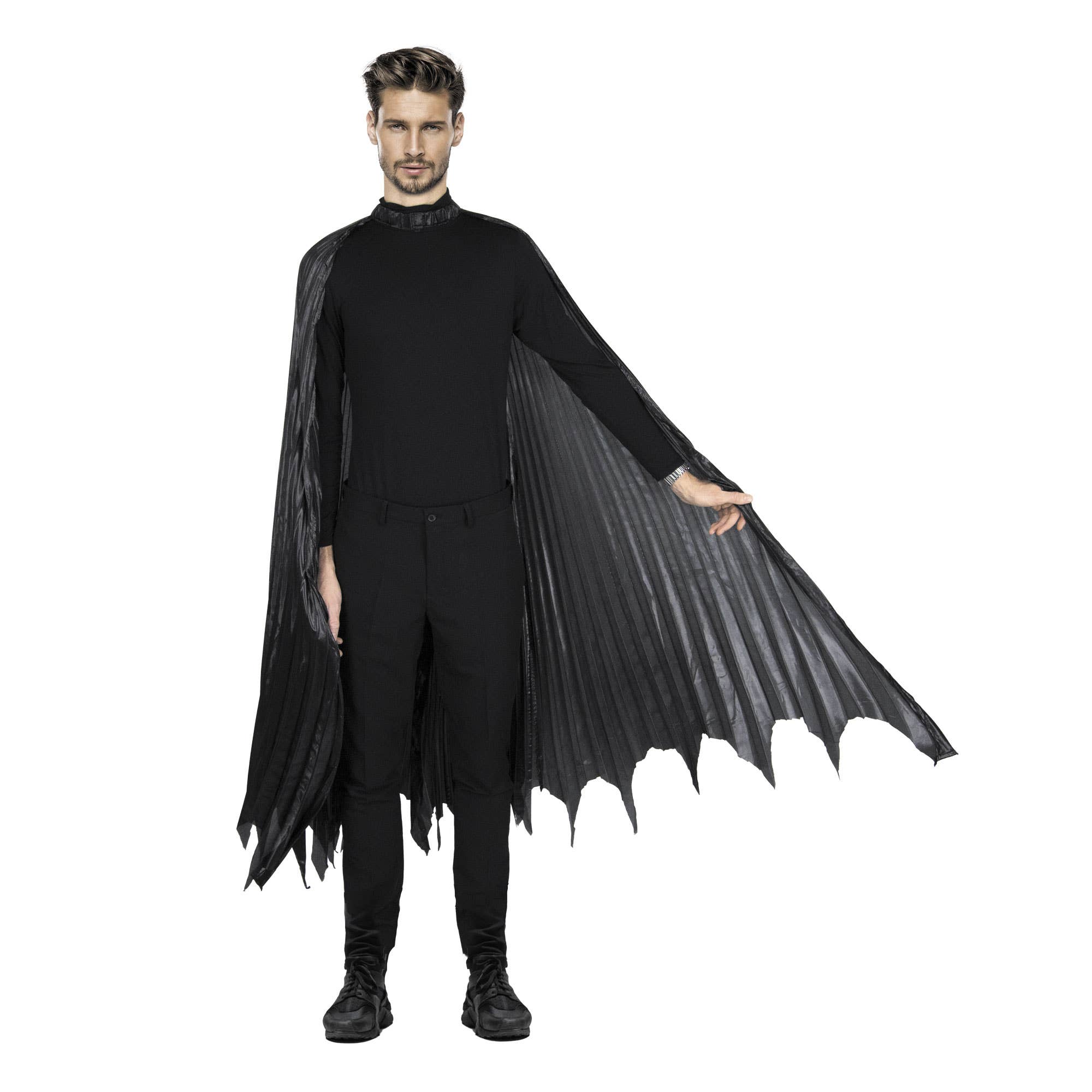 Party Pro - Wholesale Costume - Unisex - ADULT SIZE BLACK WING CAPES3
