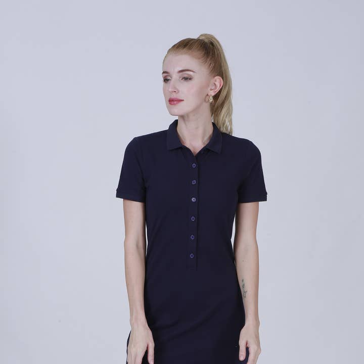 Short sleeves dress with top and collar for wholesale by guodil