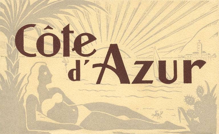 Found Image Press – Engroshandel Postkort – Postkort FF-200 Rejseplakat for Cote d'Azur0