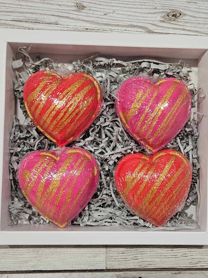 Mit Liebe- Set von 4 Badebomben für den Großhandel von The Soap Sisters